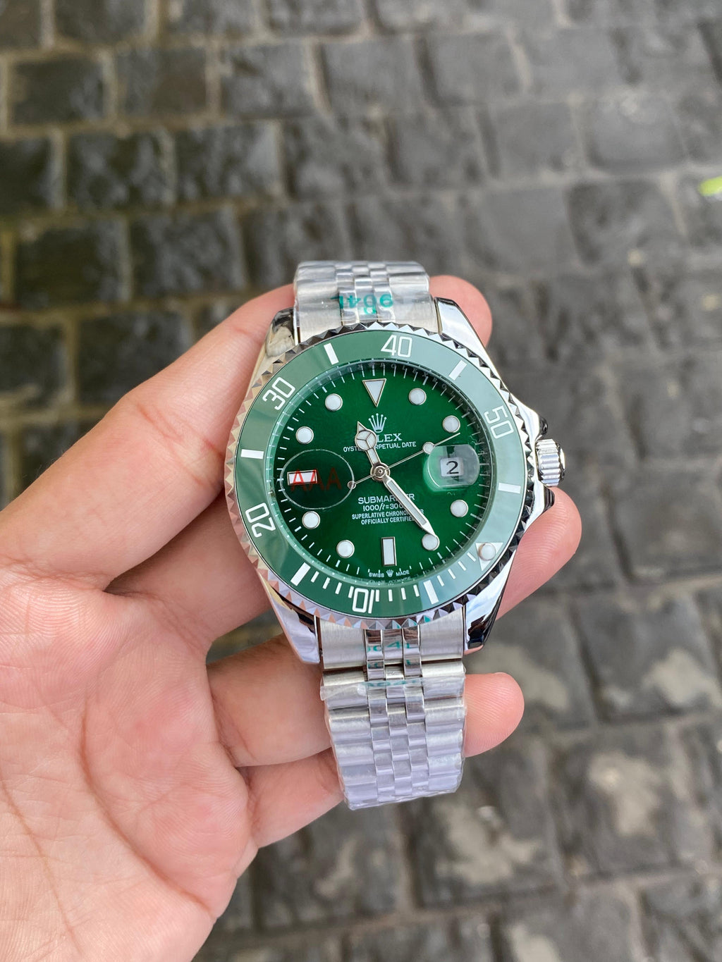 Rol-ex Sub-marine Automatic Green Dial Men's Watch