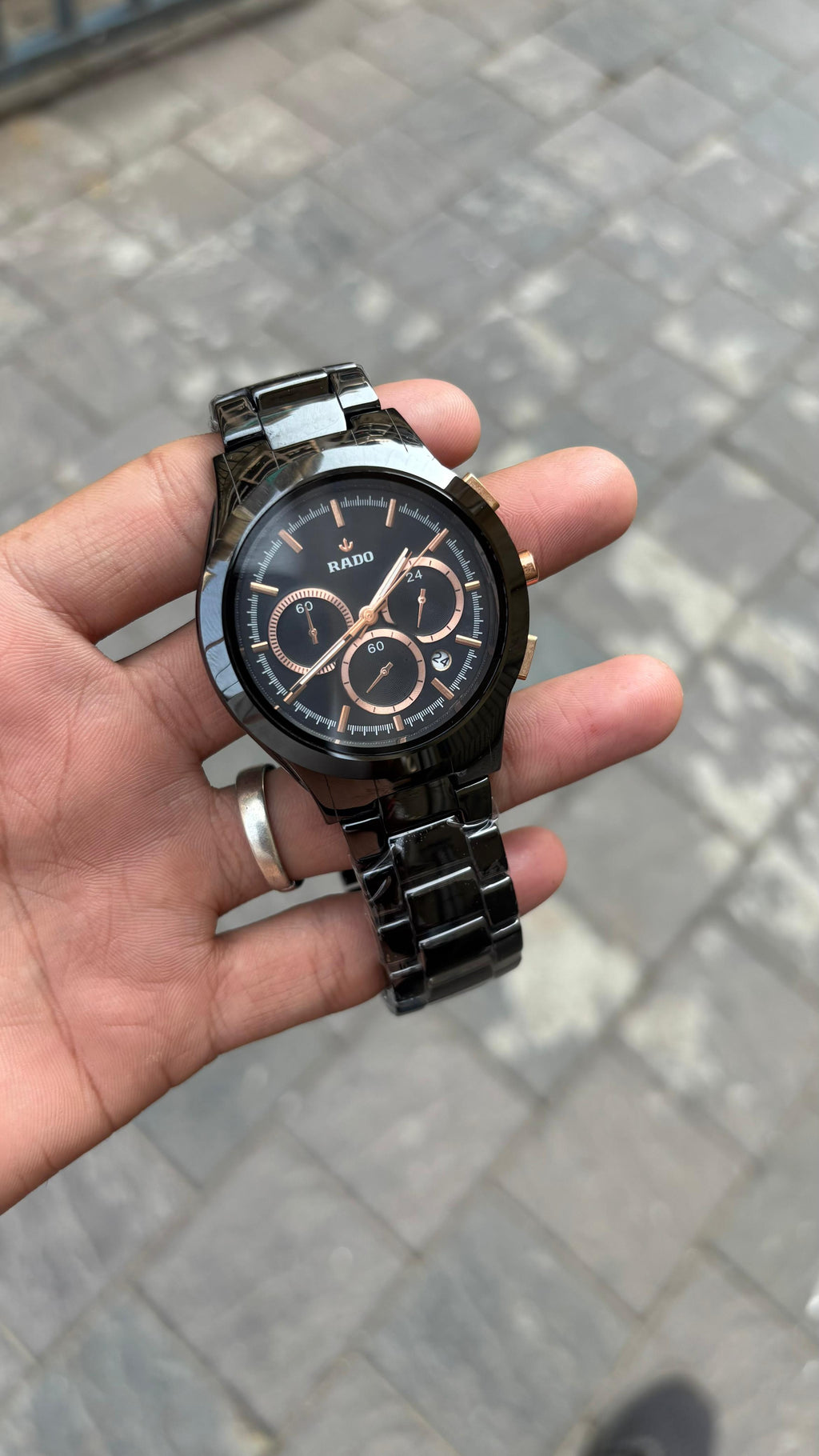 Rado HyperChrome Automatic Black Dial Chronograph Men's Watch