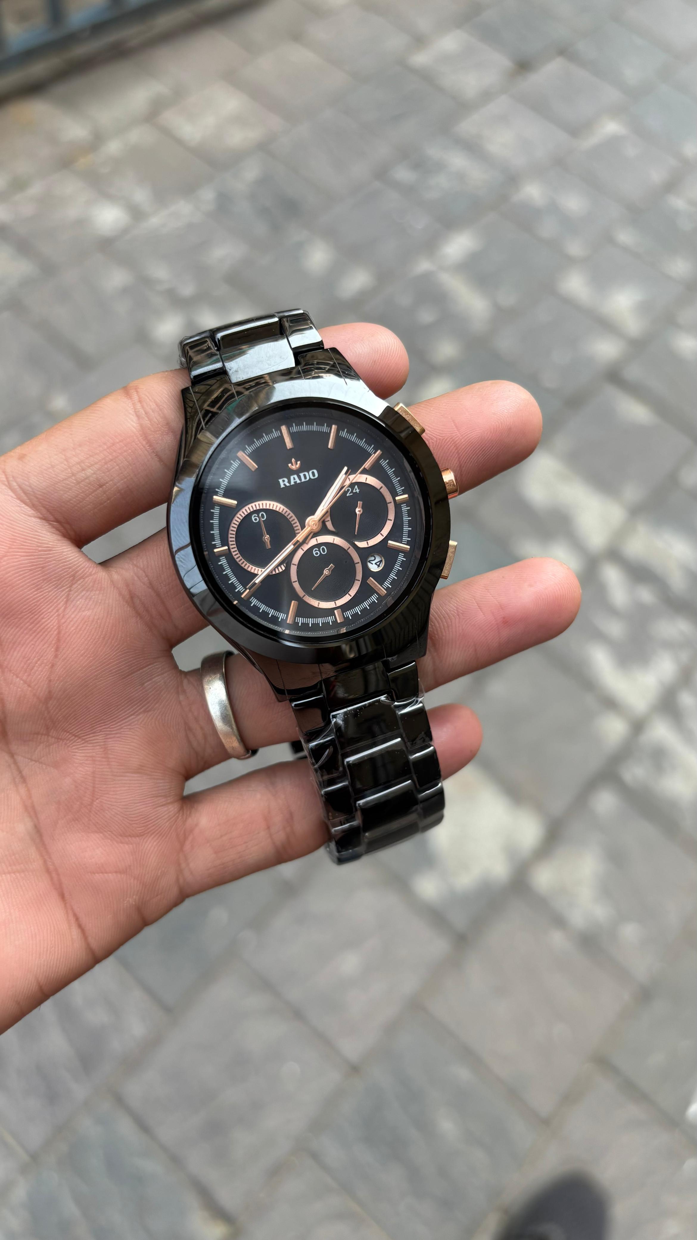 Rado HyperChrome Automatic Black Dial Chronograph Men's Watch