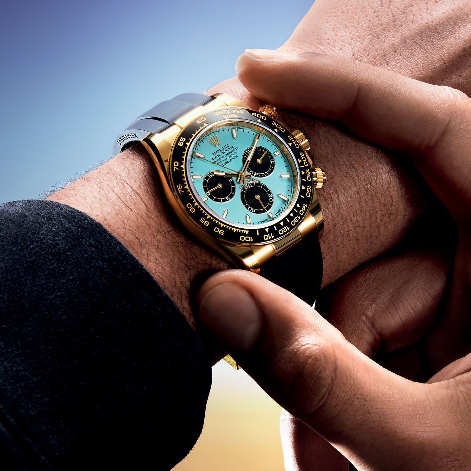 R o l-e x Cosmograph Daytona Automatic Sky Blue Dial Men's Watch