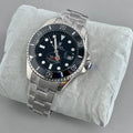 Rol-ex Automatic Silver Black Dial Analog Chronograph Chain Men's Watch