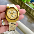 Rado Diastar Gold Dial Chronograph Steel High Quality Men's Watch